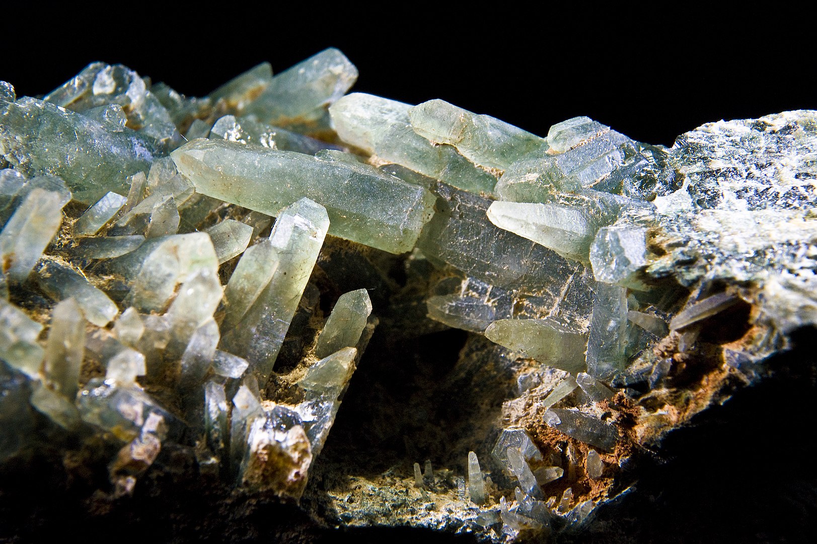 Photo of prasiolite crystal specimen.